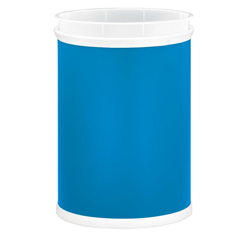Kraftware Rainbow Oval Wastebasket with Plastic Liner, Adding Color to The Bathroom and All Other Rooms in The Home or Entertainment Space, 13 Quart Capacity, 2 Piece Set, Process Blue - Image 2